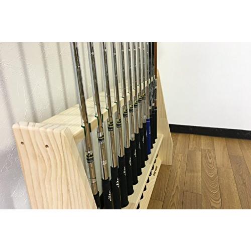 WOOD WORKS 日本製 ゴルフクラブスタンド 13本用 色：ブラウン組立済