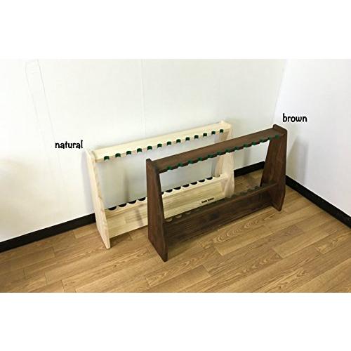 WOOD WORKS 日本製 ゴルフクラブスタンド 13本用 色：ブラウン組立済