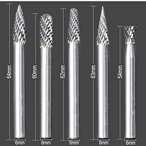 Wolfride 10本入り リュータービット 超硬バー 6mm軸 刃幅6mm ドリルビット ロータリー工具 タングステン鋼超硬バー スタンドア｜akarustore｜05