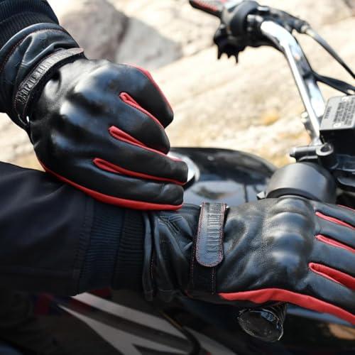 YOSHI）バイク用グローブ、ウインターグローブ、ゴートレザー、冬用