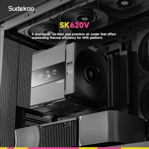 Sudokoo SK620V AM5 空冷クーラー：AM5専用 6ヒートパイプ デュアル
