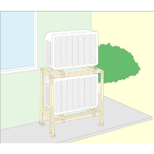 日晴金属 クーラーキヤッチャー 平地二段 アイボリー C-WG-L