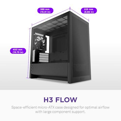 NZXT H3 Flow Micro-ATX ミドルタワー型PCケース ブラック CC-H31FB-01