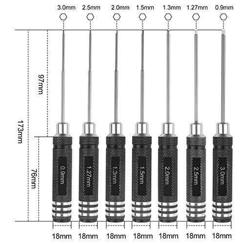 POHZE 六角レンチドライバー 窒化チタン 精密ドライバーセット