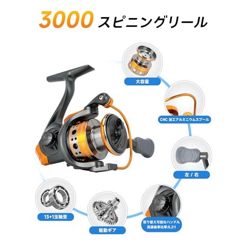 サンライク（SANLIKE）投げ竿 リールセット 投げ竿セットコンパクト