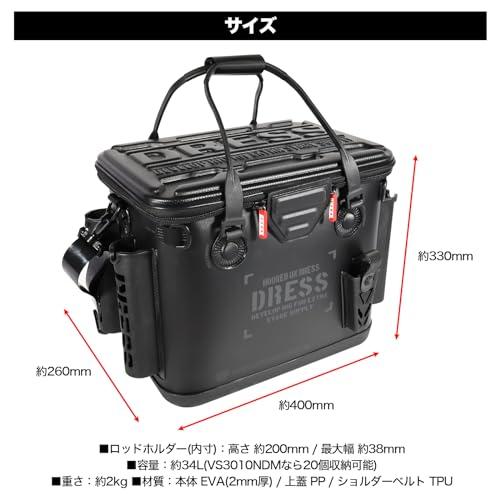 ドレスDRESS バッカンメッシュポケット付きステルスブラック 約34L