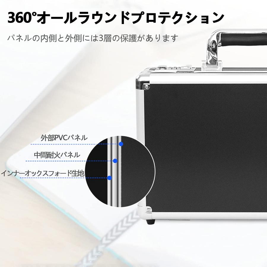 Rxakudedo アタッシュケース アルミ 大型 50×38cm アルミツールケース