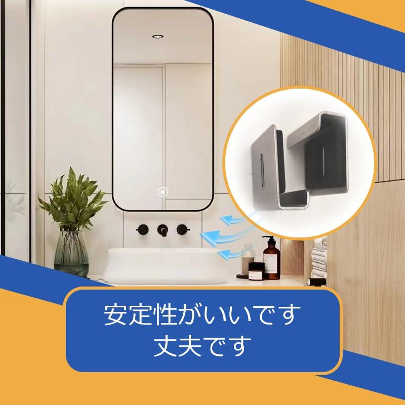 ミラークリップ 浴室ミラークリップ 27 mm シルバー 6個 3-5mm用 鏡 壁掛け 金具 取り付け用金具 ステンレス製 耐久性 取り付け