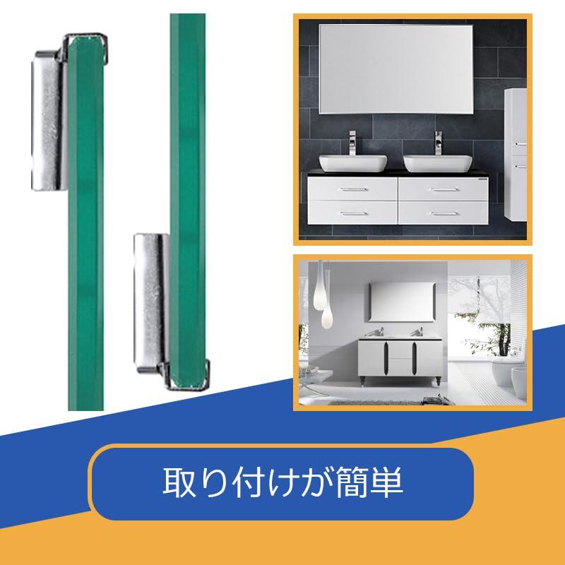 ミラークリップ 浴室ミラークリップ 27 mm シルバー 6個 3-5mm用 鏡 壁掛け 金具 取り付け用金具 ステンレス製 耐久性 取り付け