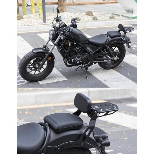 レブル250/500　リア キャリア バックレスト付き V2 KEMIMOTO バイク リアキャリア バックレスト付き レブル250