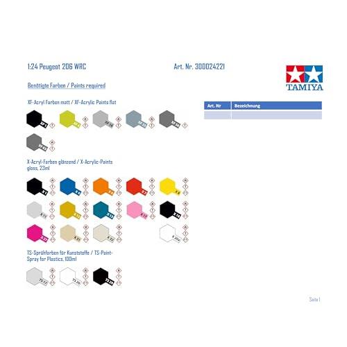 (未使用･未開封品)　タミヤ 1/24 スポーツカーシリーズ No.221 プジョー 206 WRC プラモデル 24221 sdt40b8 Amazon.com: TAMIYA 1/24 Sports Car No.221 1/24 Peugeot 206