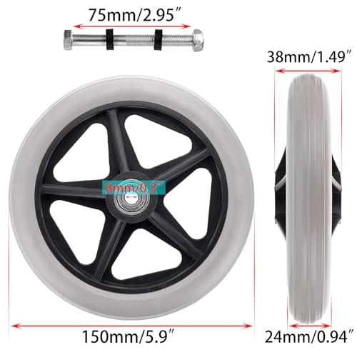 BSTKEY 2本セット 車椅子の前輪 キャスター 車椅子用ホイール 前輪交換