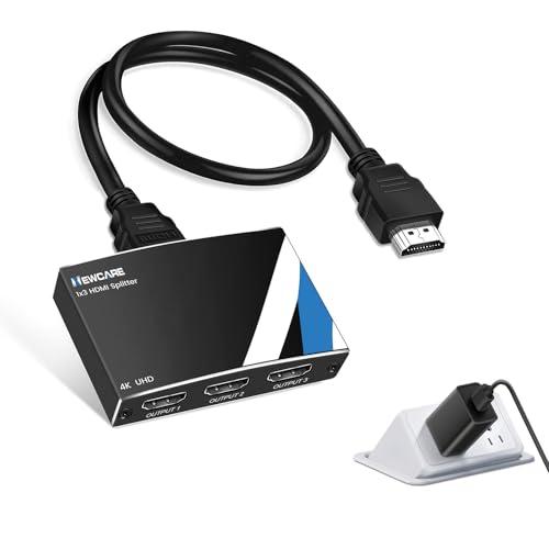 NEWCARE HDMIスプリッター 1入力3出力 同時出力 HDMI 分配器 4K HDCP
