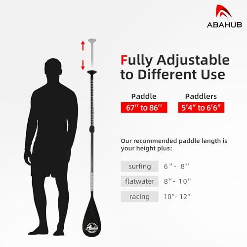 パドル 3セクションパドル 調節可能 64.57インチ~ sup用パドル新品 Carbon Fiber SUP Paddle 3-Section Adjustable Shaft Black Plastic