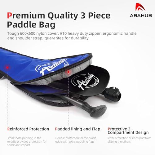 Carbon Fiber SUP Paddle 3-Section Adjustable Shaft Black Plastic