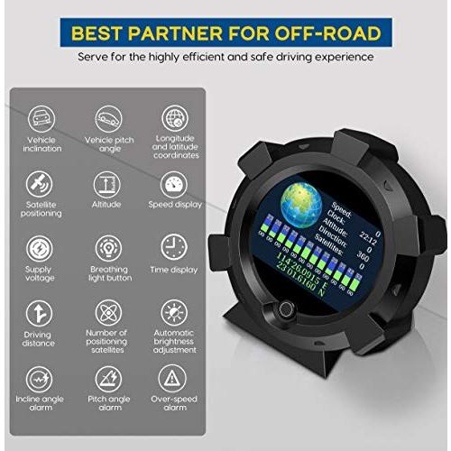 OBEST X95 多機能メーター コンパス GPS スピードメーター自動車傾斜計