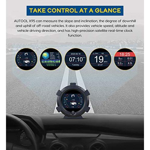 OBEST X95 多機能メーター コンパス GPS スピードメーター自動車傾斜計