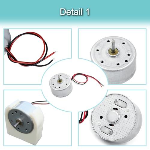 JYUDAUFU 5個 RF-300 モーター DC 1V-6V 0.08インチ/2mmシャフト直径