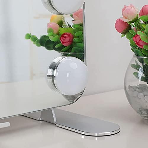 Wonstart 化粧鏡 女優ミラー 14個LED電球付き 3色ライトモード 明るさ調節可能 女優ライト 卓上 LEDミラー ドレッサー/化粧台 CHIKUHODO 熊野筆(化粧筆) 竹宝堂 パウダーブラシ 灰リス/粗光峰 G-8 メイクブラシ KUE1381166497(12200円)