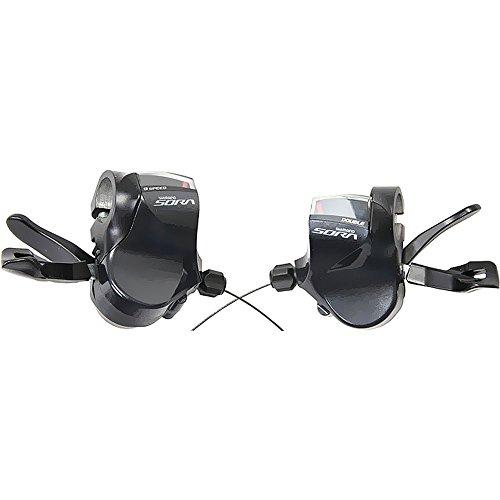 （美品）（動作良好）SIMANO SORA r3000 シフトレバー 2×9s SHIMANO SORA ST-R3000 左右レバーセット(2X9Sワイヤーシフト