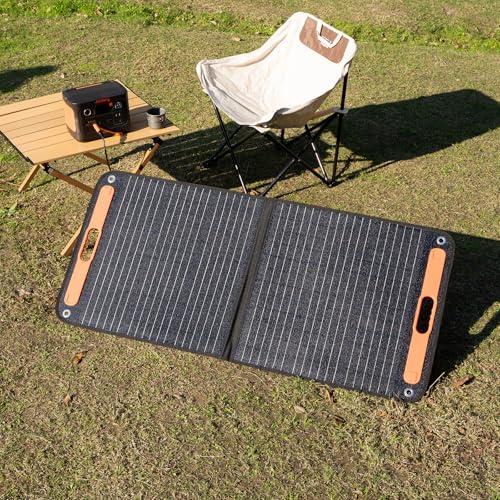 ERICSITY ソーラーパネル 100W 折りたたみ式 太陽光パネル ETFE ERICSITY ソーラーパネル 100W 折りたたみ式 ソーラー