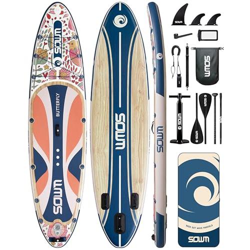 SOWM インフレータブルSUPボード 320cm SOWM 11'x33''スタンドアップインフレータブルパドルボードは 海洋や湖