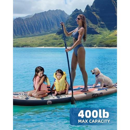 SOWM 11'x33''スタンドアップインフレータブルパドルボードは 海洋や湖