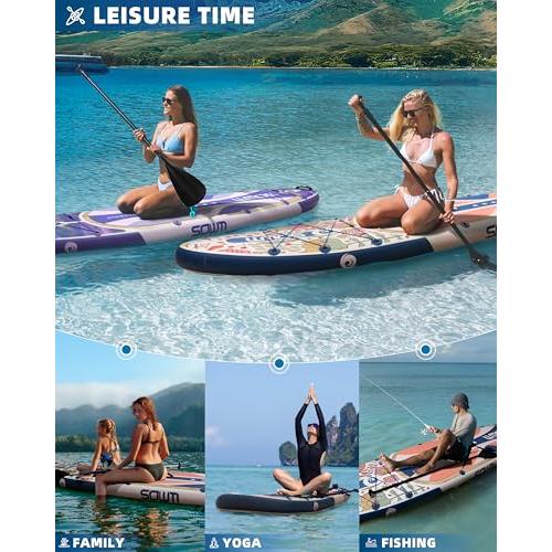 SOWM 11'x33''スタンドアップインフレータブルパドルボードは 海洋や湖