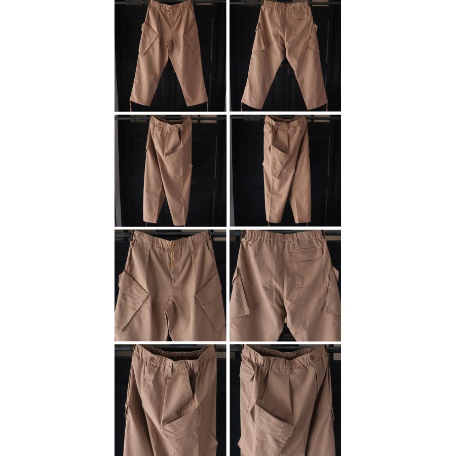 【上品で大人気♪】オーディエンス Audience  綿麻ビンテージキャンバス ROYAL NAVY コンバットカーゴ イージーパンツ（Greige/Olive）メンズM