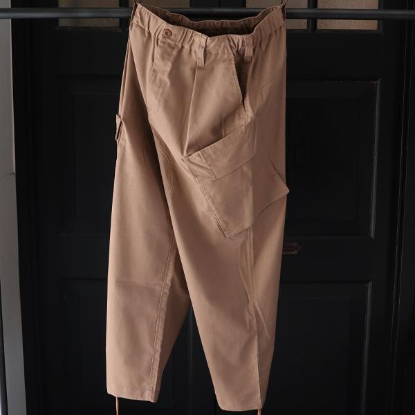 【上品で大人気♪】オーディエンス Audience  綿麻ビンテージキャンバス ROYAL NAVY コンバットカーゴ イージーパンツ（Greige/Olive）メンズM