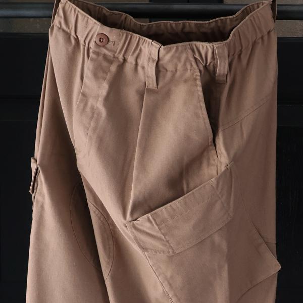 【上品で大人気♪】オーディエンス Audience  綿麻ビンテージキャンバス ROYAL NAVY コンバットカーゴ イージーパンツ（Greige/Olive）メンズM