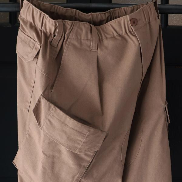 【上品で大人気♪】オーディエンス Audience  綿麻ビンテージキャンバス ROYAL NAVY コンバットカーゴ イージーパンツ（Greige/Olive）メンズM