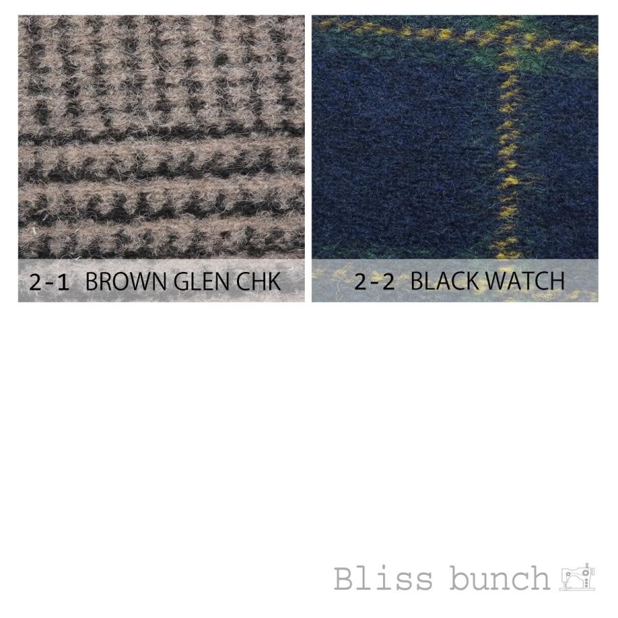 SALE ワイドパンツ　BLISS BUNCH ブリスバンチ   毛混スライバーニット ワイドパンツ　（BROWN GLENCHECK/BLACK WATCH）｜akas-objet｜06
