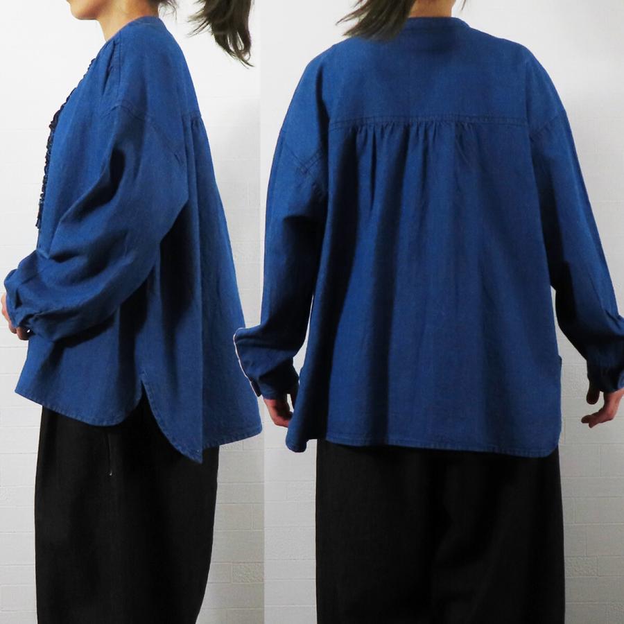 Bliss bunch（ブリスバンチ） SALE デニムフリルブラウス ライトオンス