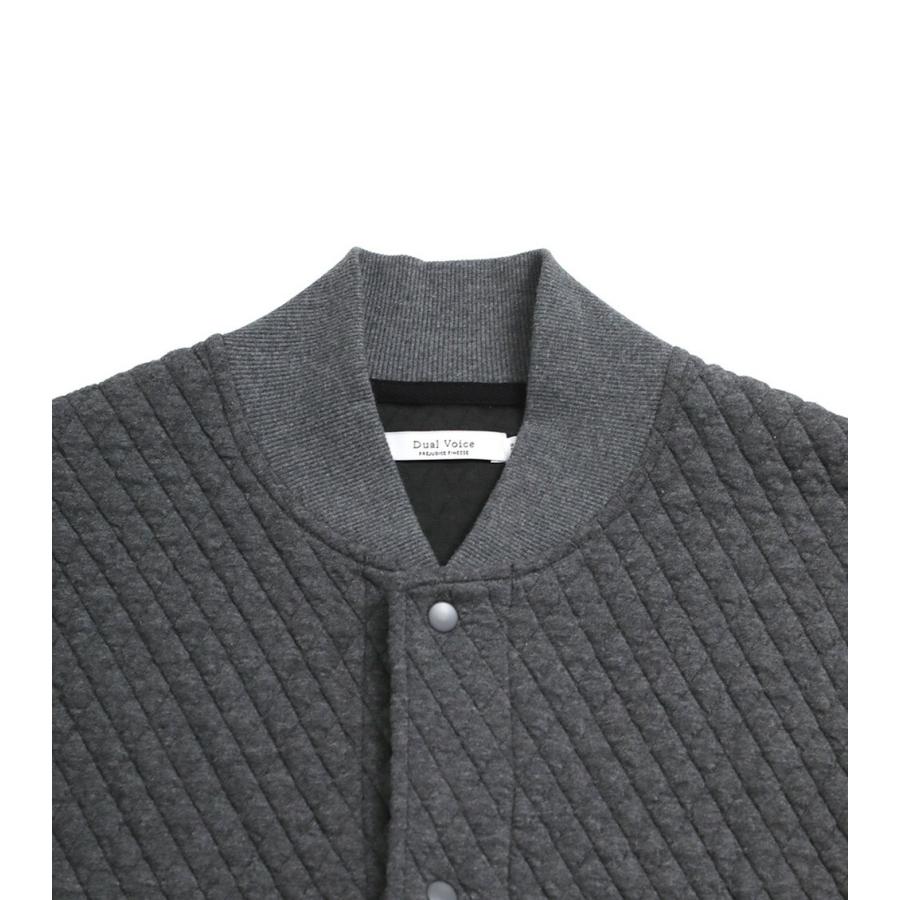 【タイムセール】アタッチメント　グラデーションジャガードノーカラーブルゾン SALE ブルゾン DUAL VOICE デュアルボイス キルティング