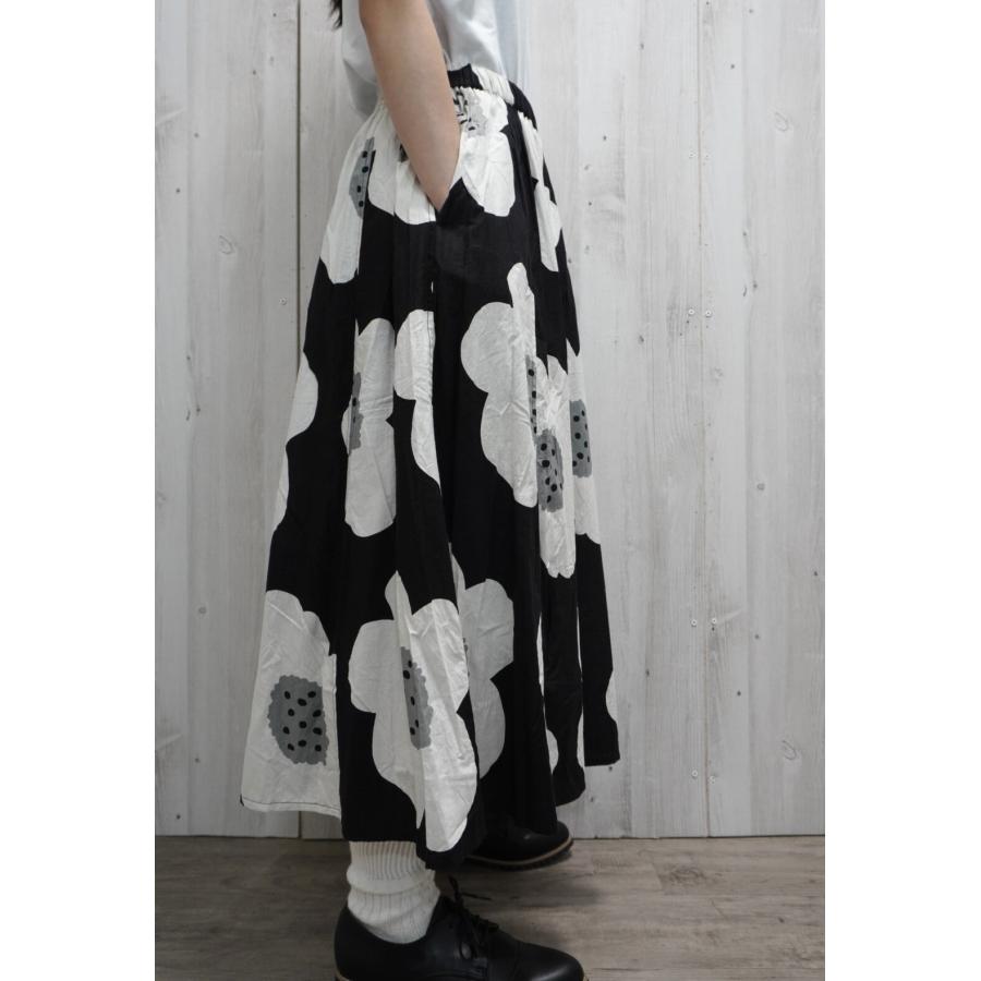 fu-dueka::（エーカ） SALE プリントスカート シーチング大花プリント
