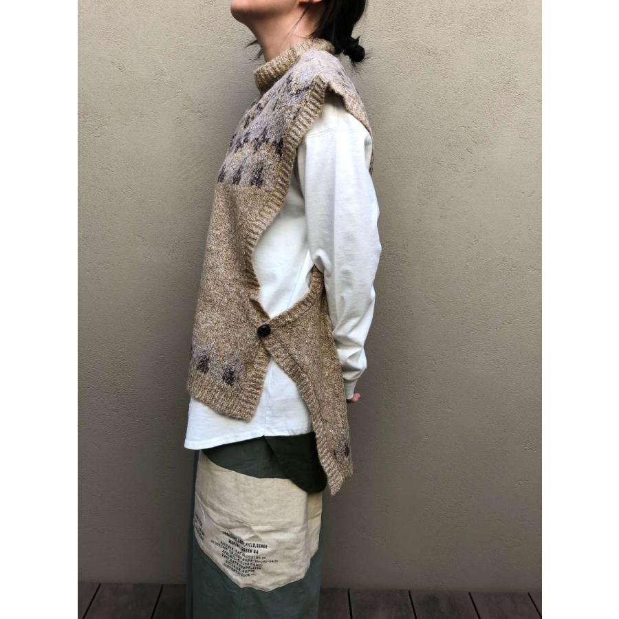 SALE ニットベスト　LIME.INC ライム  脇開きベスト（3GGジャガードニット）　(ベージュ/グレー/ネイビー) |  | 01