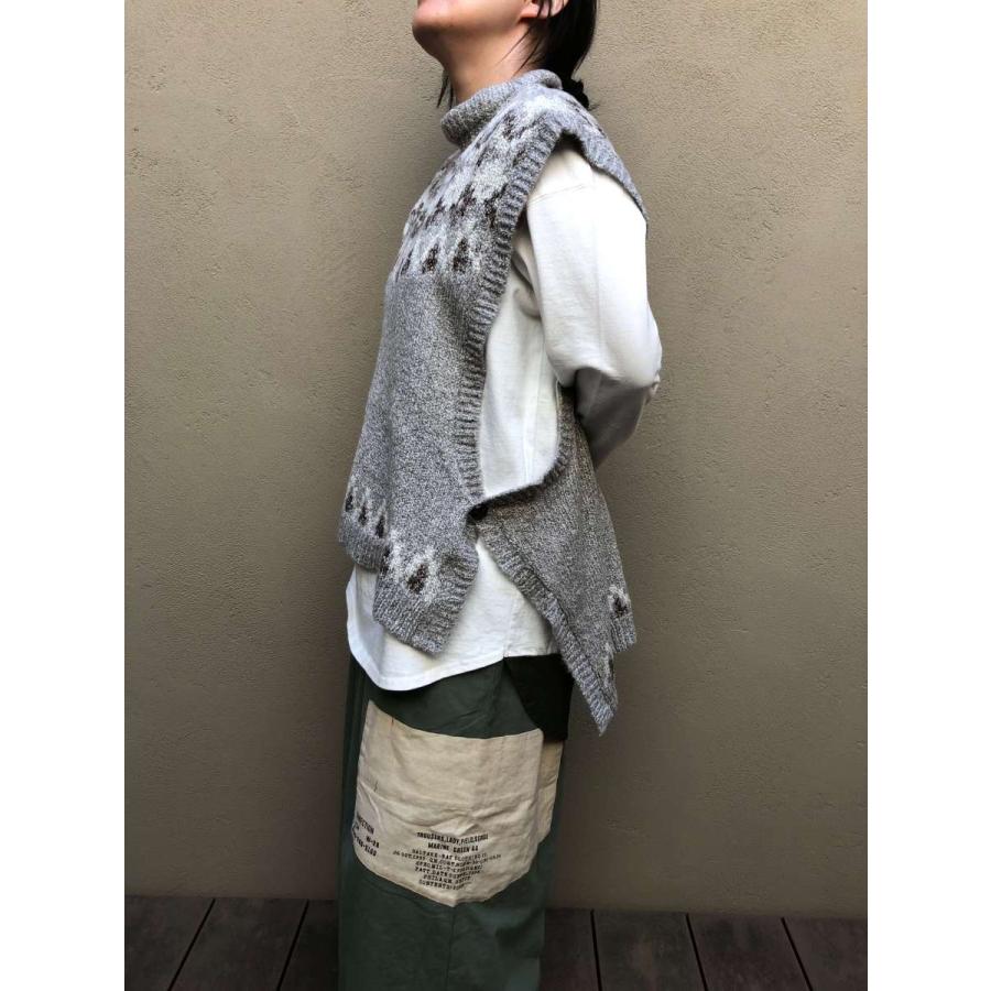 SALE ニットベスト　LIME.INC ライム  脇開きベスト（3GGジャガードニット）　(ベージュ/グレー/ネイビー) |  | 04