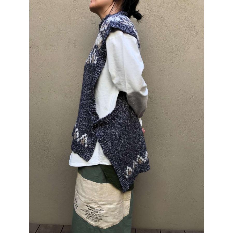 SALE ニットベスト　LIME.INC ライム  脇開きベスト（3GGジャガードニット）　(ベージュ/グレー/ネイビー) |  | 07