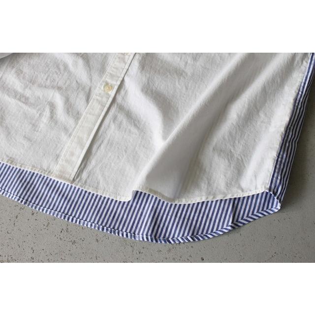 LiSS SALE シャツ リス 5分袖オーバーサイズシャツ （black MIX/white 