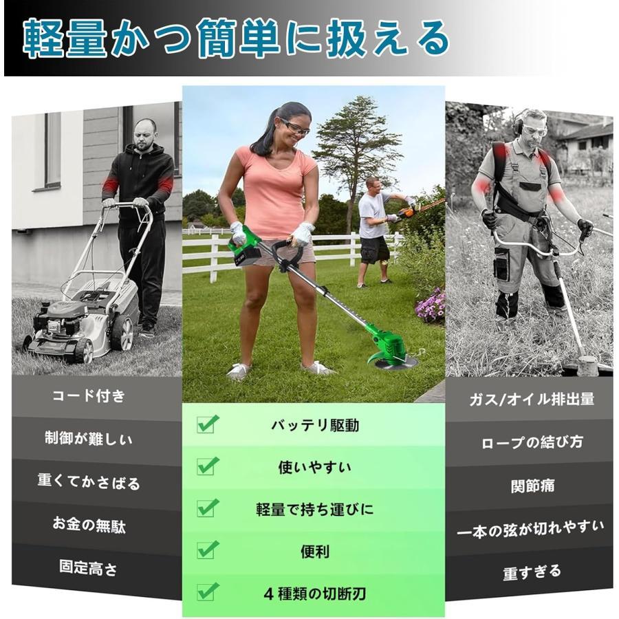 充電式 草刈り機 4N1 芝刈り機 コードレスマキタ 18V バッテリー互換