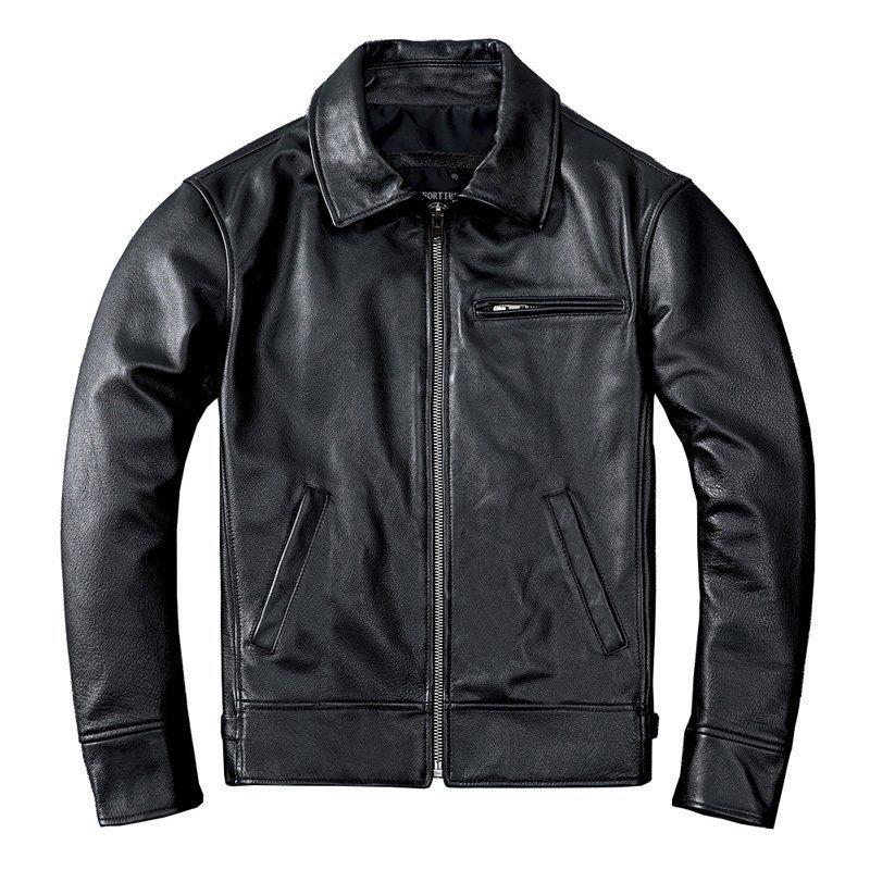 革ジャン　メンズ　新品未使用　牛革　シングルライダース　バイク　レザージャケット 革ジャン レザージャケット メンズ 本革 バイク ライダース 牛革