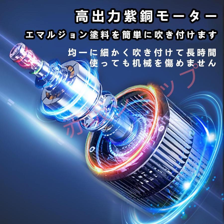 スプレーガン 電動スプレーガン コードレス 【水平 垂直 丸型噴霧】3