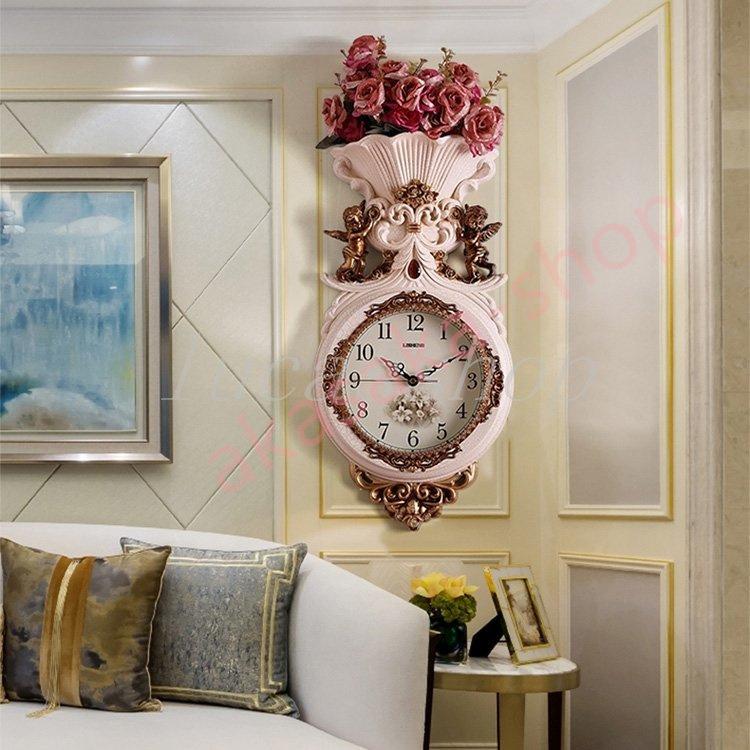 ヨーロッパ式の柱時計モダンでシンプルな装飾の壁掛け時計無打孔壁掛け時計