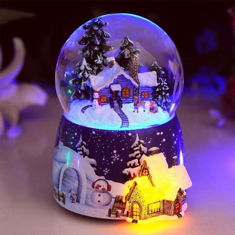 クリスマスオルゴール スノードーム 音楽付き LED 発光 オルゴール