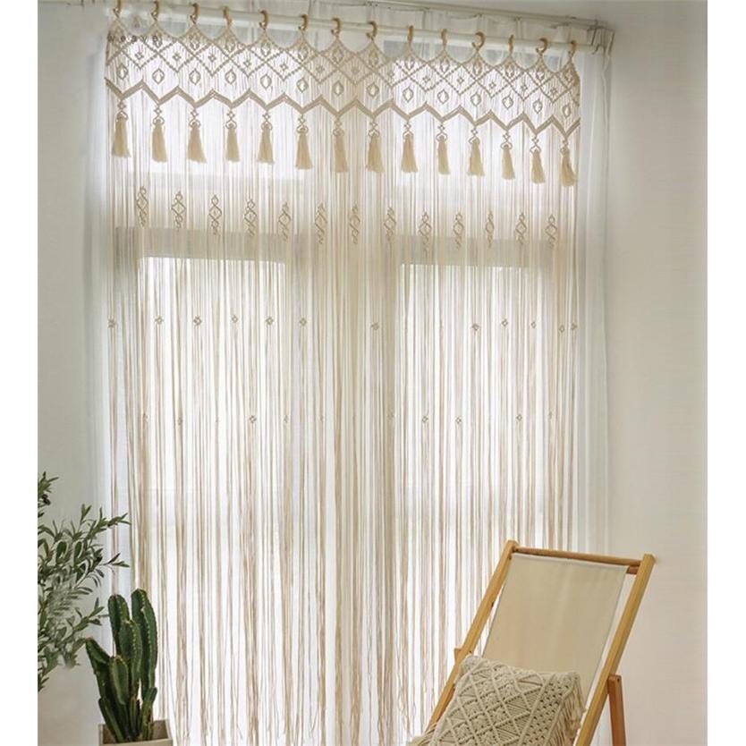のれん暖簾目隠しカーテン窓掛け飾り壁掛け ボヘミア風手作りしめ縄インテリアヨーロッパ感結婚式飾り He0008 赤坂ville 通販 Yahoo ショッピング