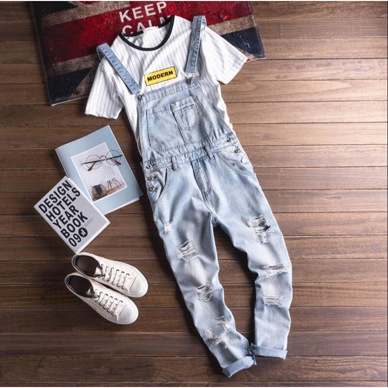 デニムパンツ メンズ つなぎ オーバーオール オールインワン ダメージ ジーンズ ジーパン カジュアル 九分丈 スリム 細身 春夏秋 He1938 赤坂ville 通販 Yahoo ショッピング