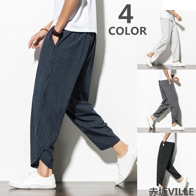 カジュアルパンツ メンズ サルエルパンツ 綿麻 激安 ワイドパンツ スウェット ガウチョパンツ リネンゆったり イージーパンツ He3355 赤坂ville 通販 Yahoo ショッピング