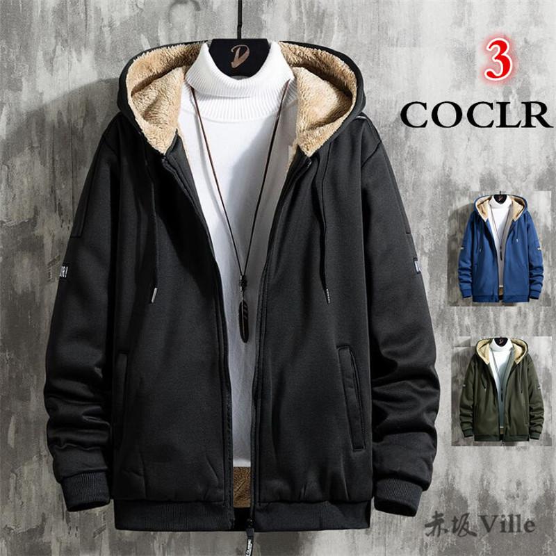 ボアパーカー フルジップパーカー パーカー メンズ ボアパーカー 裏起毛 長袖 秋冬 防寒 暖かい アウトドア ジップパーカー He3956 赤坂ville 通販 Yahoo ショッピング