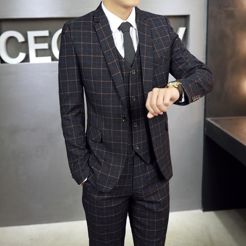 春秋冬 スーリピーススーツ メンズ 三点セット チェック柄 ビジネススーツ 忘年会 細身 結婚式 きれいめ スリム He5 赤坂ville 通販 Yahoo ショッピング